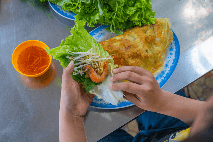 banh xeo Vietnamesisches essen Cuisine vietnamienne vietnamese food