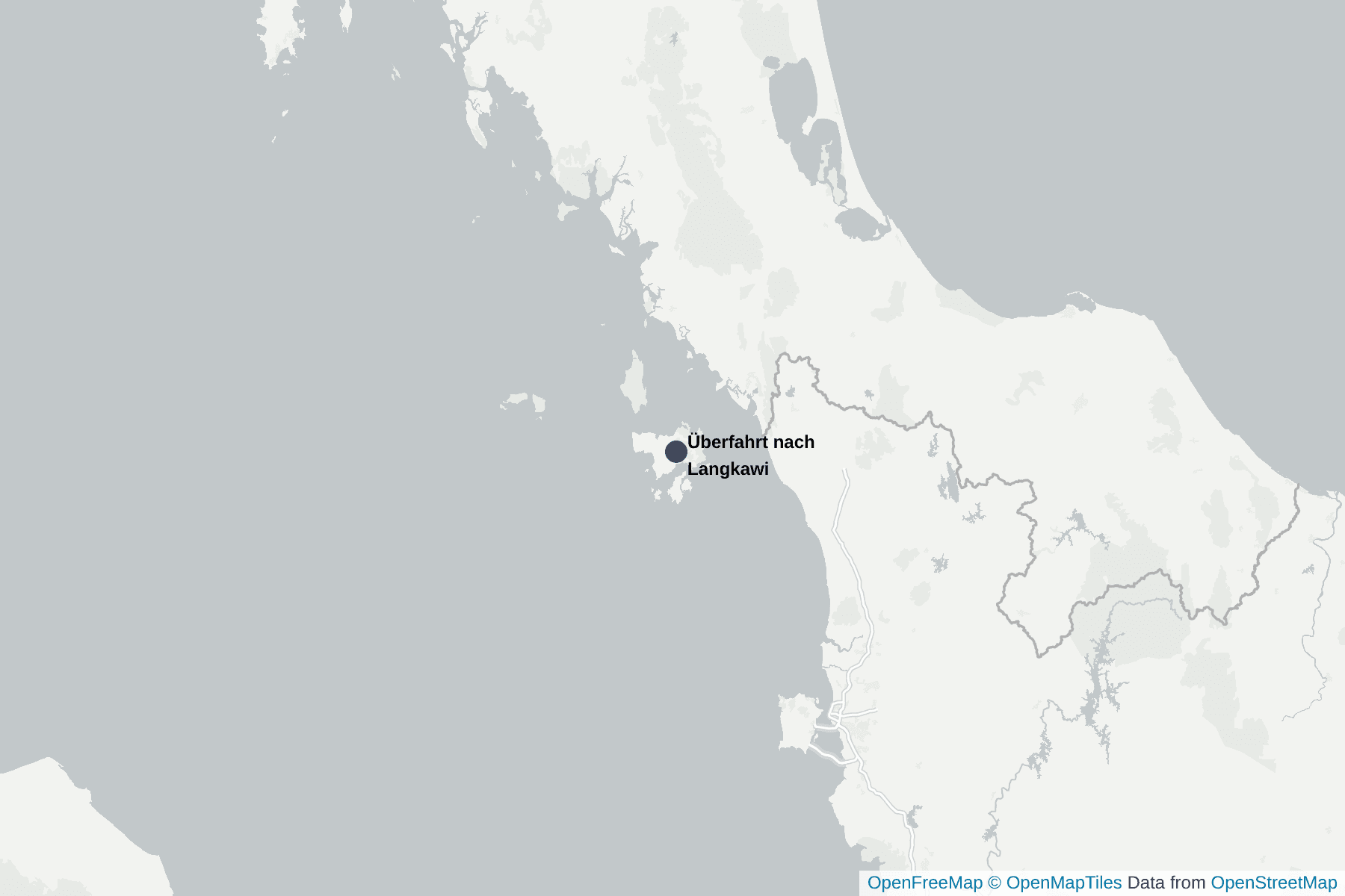 Karte von Überfahrt nach Langkawi