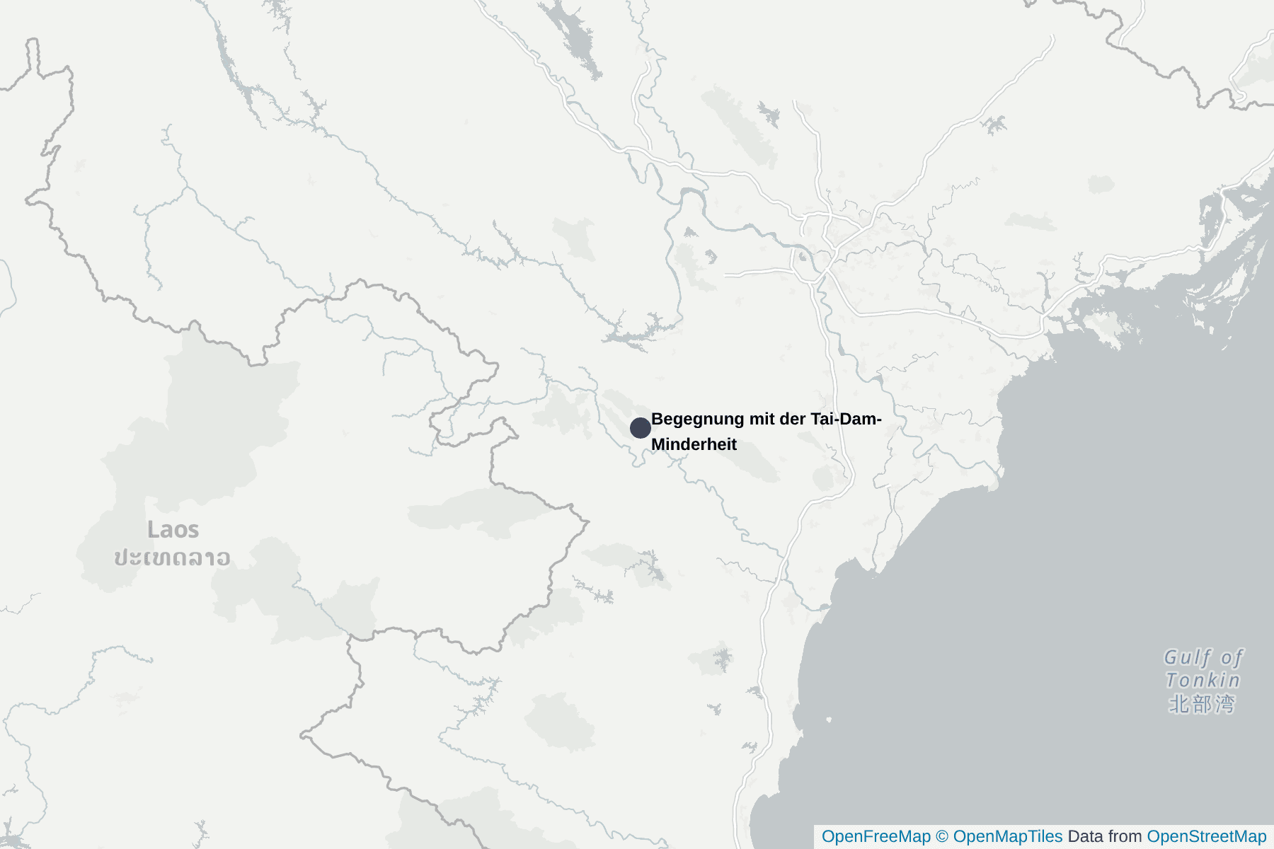 Karte von Begegnung mit der Tai-Dam-Minderheit