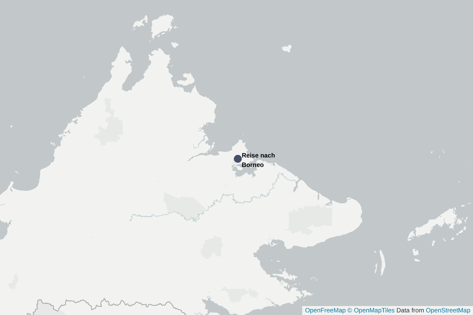 Karte von Reise nach Borneo